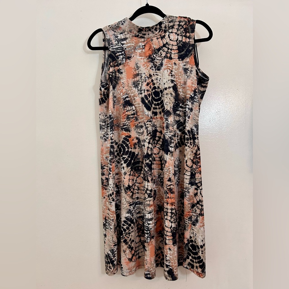 Signature by Robbie Bee Shift Dress Colorful Pink Gold Black Petite Medium / PM